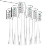 Earouth Replacement Flossing Toothbrush Heads with Covers for Water PIK Sonic Fusion SF01/SF02 and Sonic Fusion 2.0 Sf03/sf04,6 Count,White