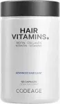 Codeage Hair Vitamins 10000 mcg Biotin, Keratin, Collagen, 120 Caps