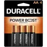 Duracell AA Coppertop Alkaline Batteries, 4-Pack