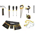 Stanley Jr. 10 Piece Tool Set Real Tools for Kids