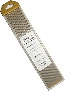 TIG Welding Pure Tungsten Electrode 3/32" x 7" (Green, PURE TUNGSTEN ELECTRODE WP) 10-pack