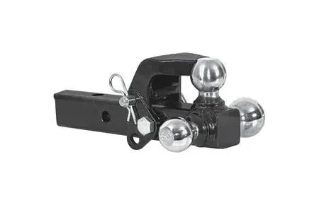 1-7/8 In., 2 In., 2-5/16 In. Chrome Towing Balls Tri-Ball Hitch with Pintle Hook