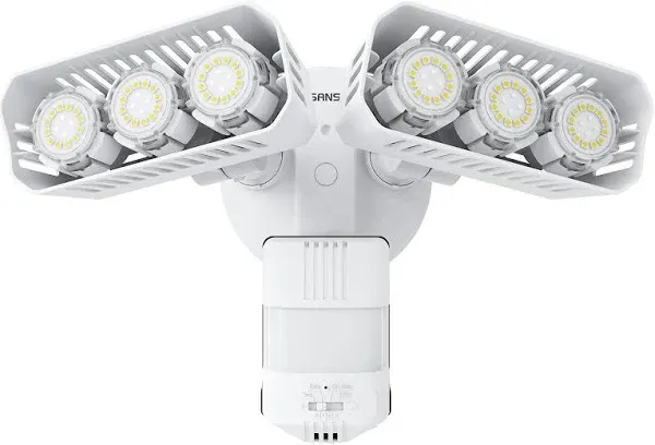 SANSI 38W 5000LM Motion Sensor Outdoor Lights, LED Flood Light Outdoor Detector With 4 Mode Adjustable, 500W Equiv 5000K Dusk To Dawn, IP65