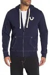 True Religion Men's Classic Logo Zip-Up Hoodie - True Navy