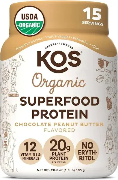 Kos Organic Plant Protein Vanilla 19.6 oz