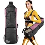 Warrior2 Yoga Mat Holder Carrier, Yoga Backpack Fits 1/2 inch Thick Mat, Large Pockets & Waterbottle Holders | Full Zip Yoga Mat Carrying Bag for Wom