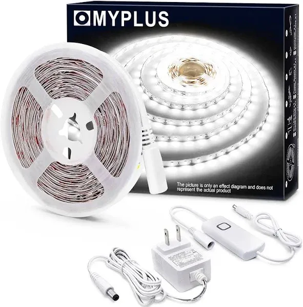 LED Strip Lights White, 16.4Ft Daylight White 6000K LED Tape Lights with Dimmabl