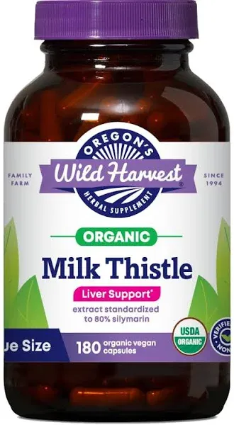 Oregon&#039;s Wild Harvest, Milk Thistle, 180 Capsules