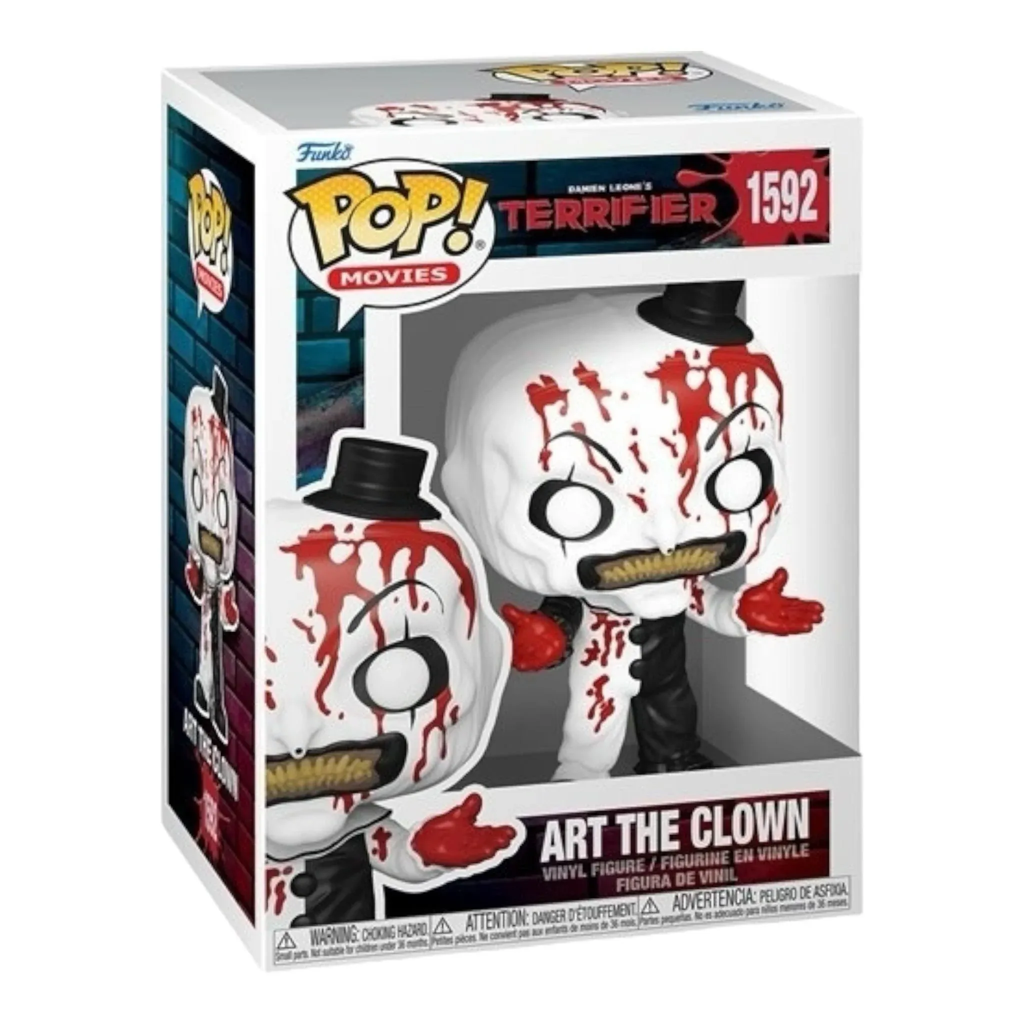 Funko Pop! Terrifier Art the Clown with Bike #1591 New Mint w/Protector On-Hand!