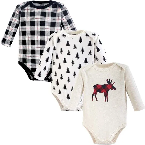 Hudson Baby Cotton Long-Sleeve Bodysuits