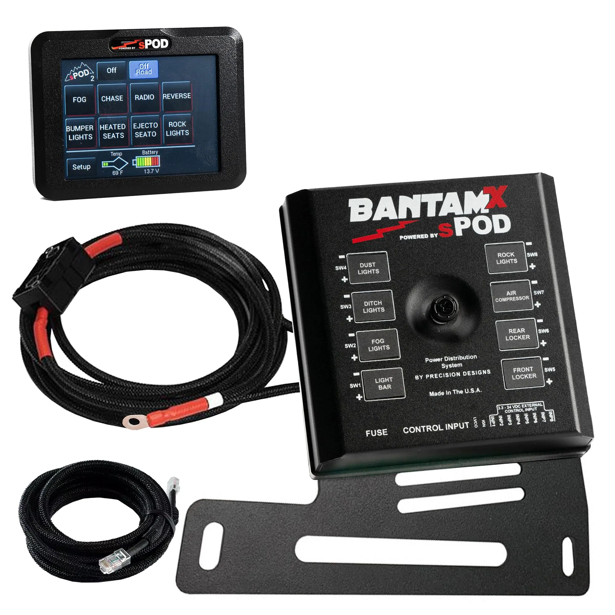 Spod 07-18 Jeep Wrangler JK BantamX Touchscreen