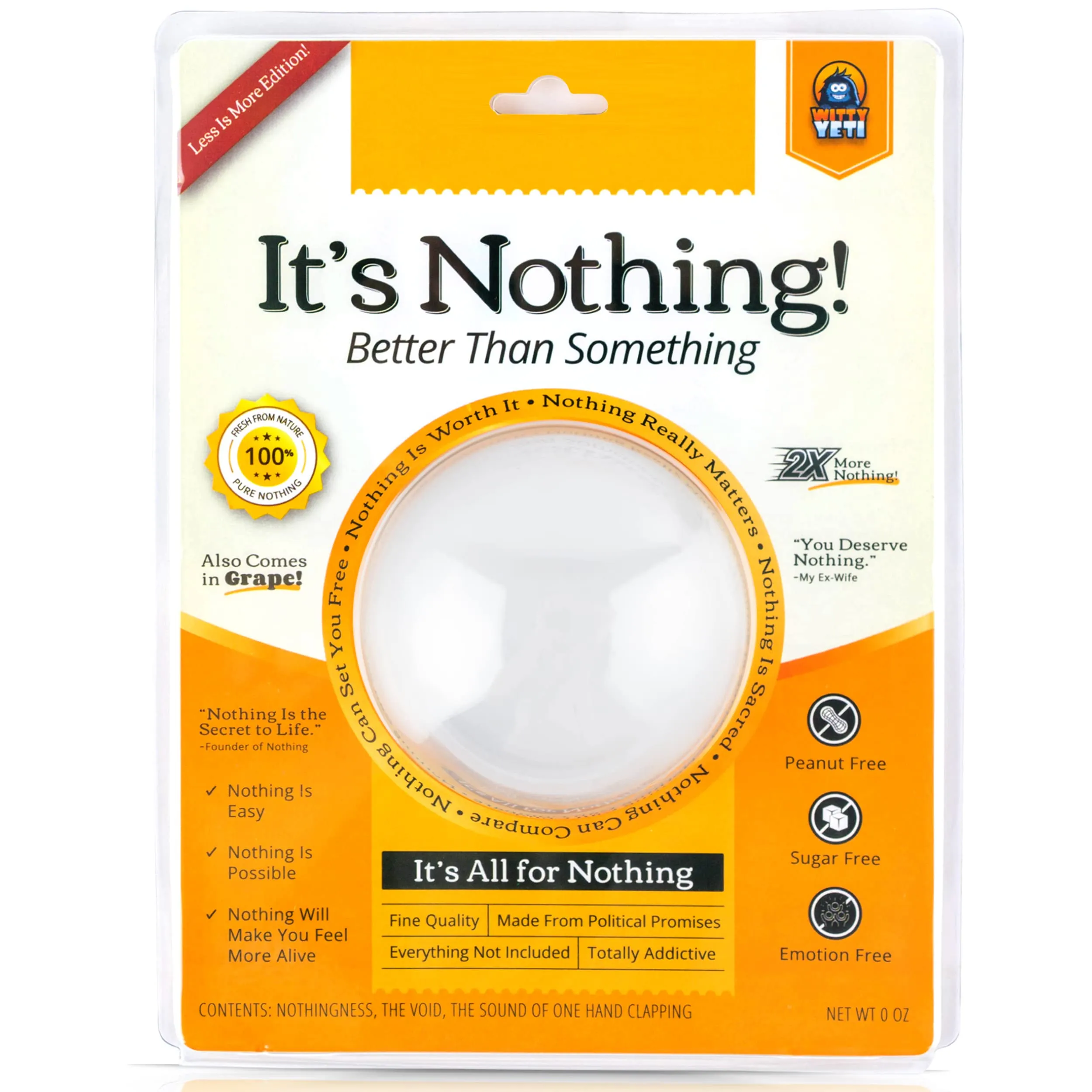 Super Funny, the Gift of Nothing Gag Gift. Hilarious Practical Joke for Friends