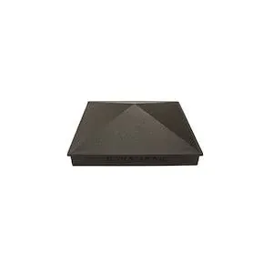 Nuvo Iron Pyramid Post Cap, 6" x 6",Black