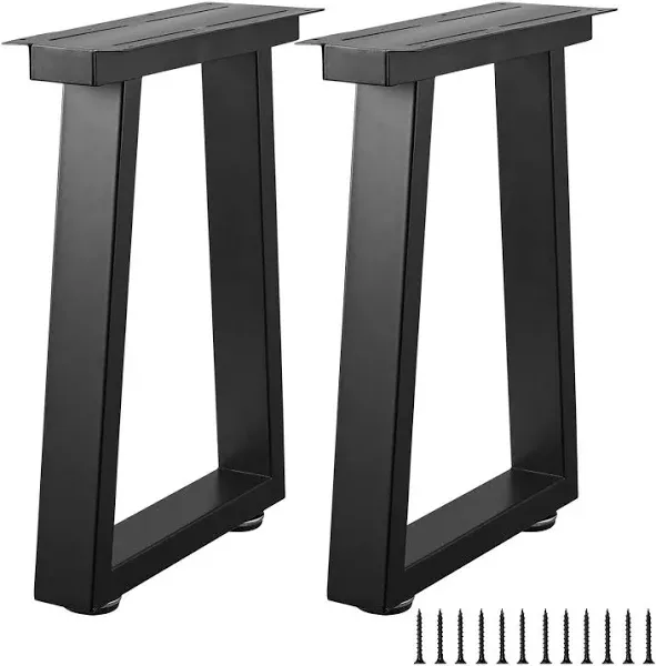 16 Inch Bench Legs, Metal Table Legs Set of 2, Trapezoid Metal Coffee Table Legs, Including Screws and Feet Pads (Color : C)