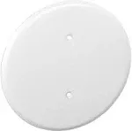 Garvin CBC-275800 8" Ceiling Blank-Up Cover White for Raised Ring or 3-1/2" Round/Octagon Box