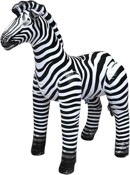 Jet Creations 32&#034; Tall Inflatable Zebra Toy, Realistic Animal Figure for Africa