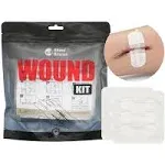 Rhino Rescue Wound Closure Kit, 6pcs with Dresssings, Wound Closure Strips Without Suture, Stitch Zip Laceration Closure Kit for Cut Care, Adhesive