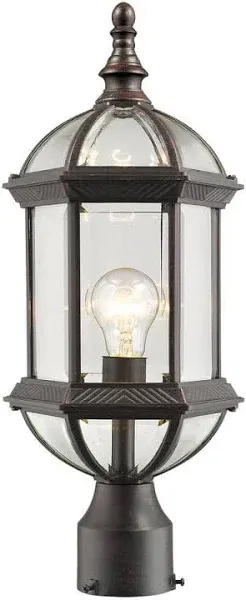 Annex 1 Light 19.5 inch Rust Outdoor Post Mount Fixture