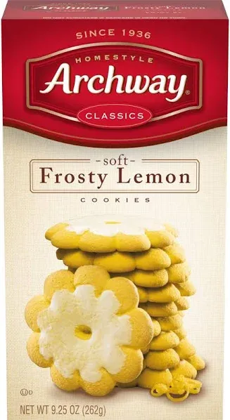 Archway, Frosty Lemon Cookies, 9.25oz Box Pack of 2