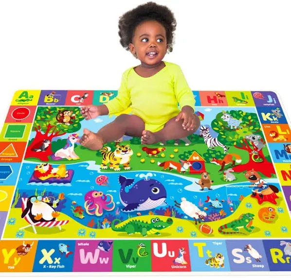 Baby Play Mat for Floor | Plush ABC Playmat for Toddlers