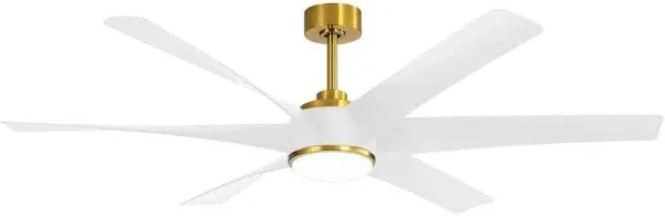 Breezary Hector II 65 Inch 6-Blade Ceiling Fan w/ Remote Control 24023-AW-NL