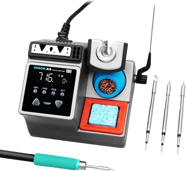 SUGON A9 245 Soldering Station, 120W Soldering Iron Station Kit,3 Seconds Fas...