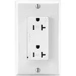 Leviton T5380 Decora Plus Surge Protective Duplex Receptacle Outlet With Tamper-Resistant 125V AC