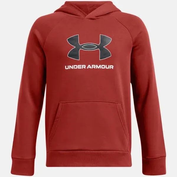 Boys' UA Rival Fleece Big Logo Print Fill Hoodie