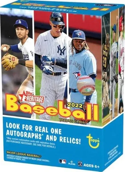 2022 Heritage Blaster - 72 Baseball Cards per Box