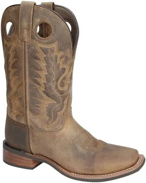 Smoky Mountain Mens Duke Brown Distress Leather Cowboy Boots