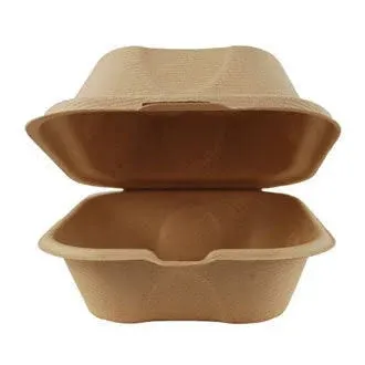 World Centric Fiber Hinged Containers Burger Box