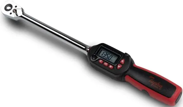 Tapha Tools 3/8 inch Digital Torque Wrench 5-99.5 ft-lbs Torque Range ±2% Accuracy, LED and Buzzer Notification