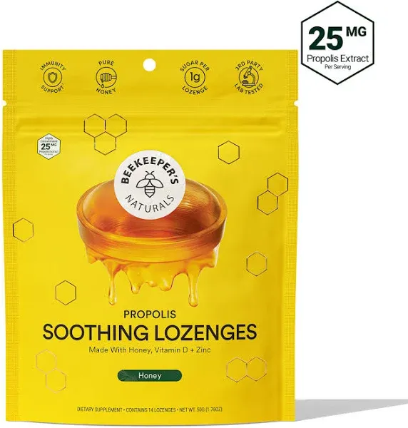 BeeKeeper's Naturals B. Soothed Honey Lozenges