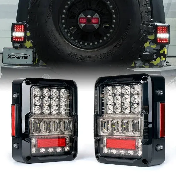 Xprite Destroyer Series LED Tail Lights for Jeep Wrangler JK