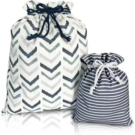 Gather &amp; Knot Drawstring Gift Bags | 20&#034; Large 12&#034; Small | Premium Canvas | G...