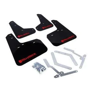 Rally Armor Black Mud Flap w/ Red Logo and Altered Font FITS 13+ Ford Focus ST