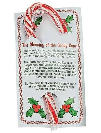 Fun Express Candy Canes on Religious Card