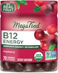 MegaFood B12 Energy Gummies, Cranberry (70 ct)