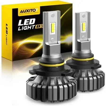 AUXITO 9006 LED Kit Headlight Bulbs Low Beam FANLESS Cool White 6500K Plug Play