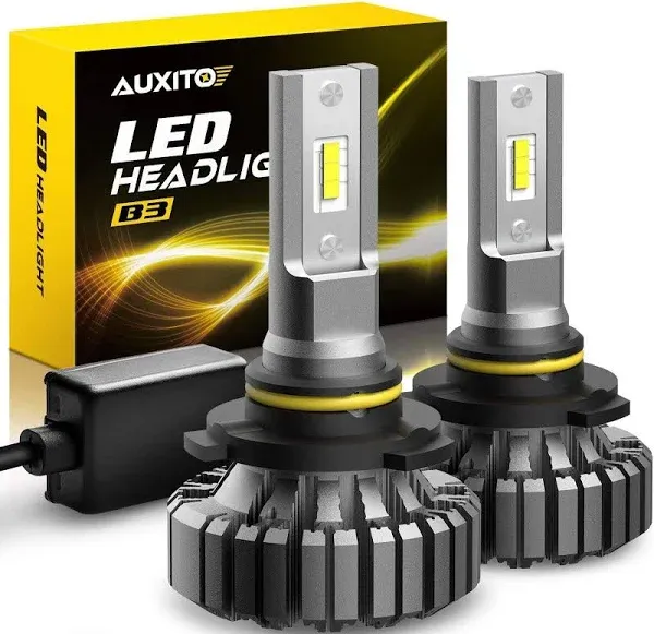 AUXITO 9005 LED Fog Light 6500K, Fanless HB3 Bulbs 400% Brighter Plug and Play Fog Bulb Replacement, Pack of 2