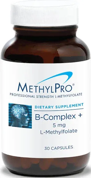 MethylPro B Complex + 5mg L-Methylfolate (30 Capsules)