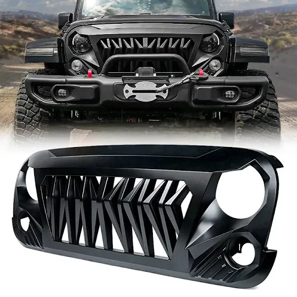 Front Transformer Grille For 2007-2018 Jeep Wrangler JK JKU Accessories Replace