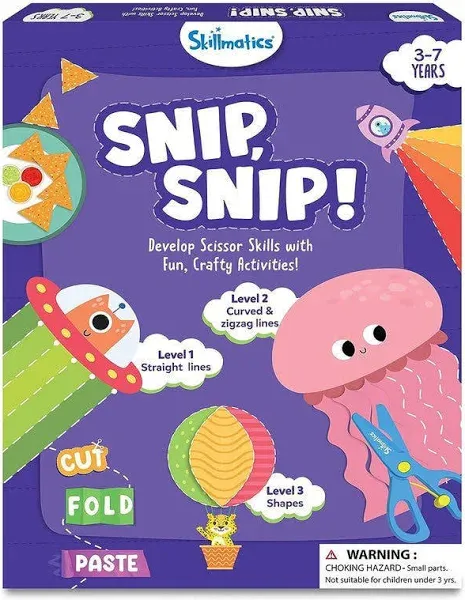 Art &amp; Craft Activity Kit - Snip, Snip, Develop Scissor Skills, Safe, TikTok V...