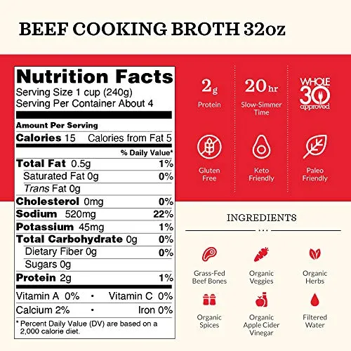 Kettle & Fire Beef Broth (32 oz)