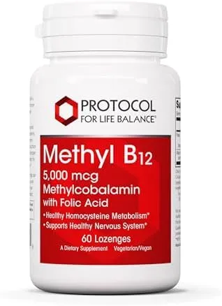 Protocol for Life Balance Methyl B-12 5000mcg 60 Lozenges