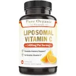 Liposomal Vitamin C Dietary Supplement, Capsules Non GMO, Soy Free, Gluten Free