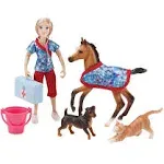 Breyer Horses Classics Size Day At The Vet Play Set #62028 Foal, Doll, Dog, Toys