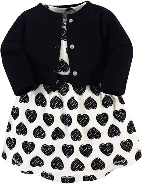 Touched by Nature Baby Girl Organic Cotton Dress and Cardigan Set