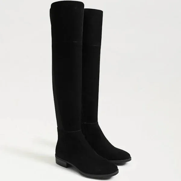 Sam Edelman Pam Womens Leather Over-The-Knee Boots Black