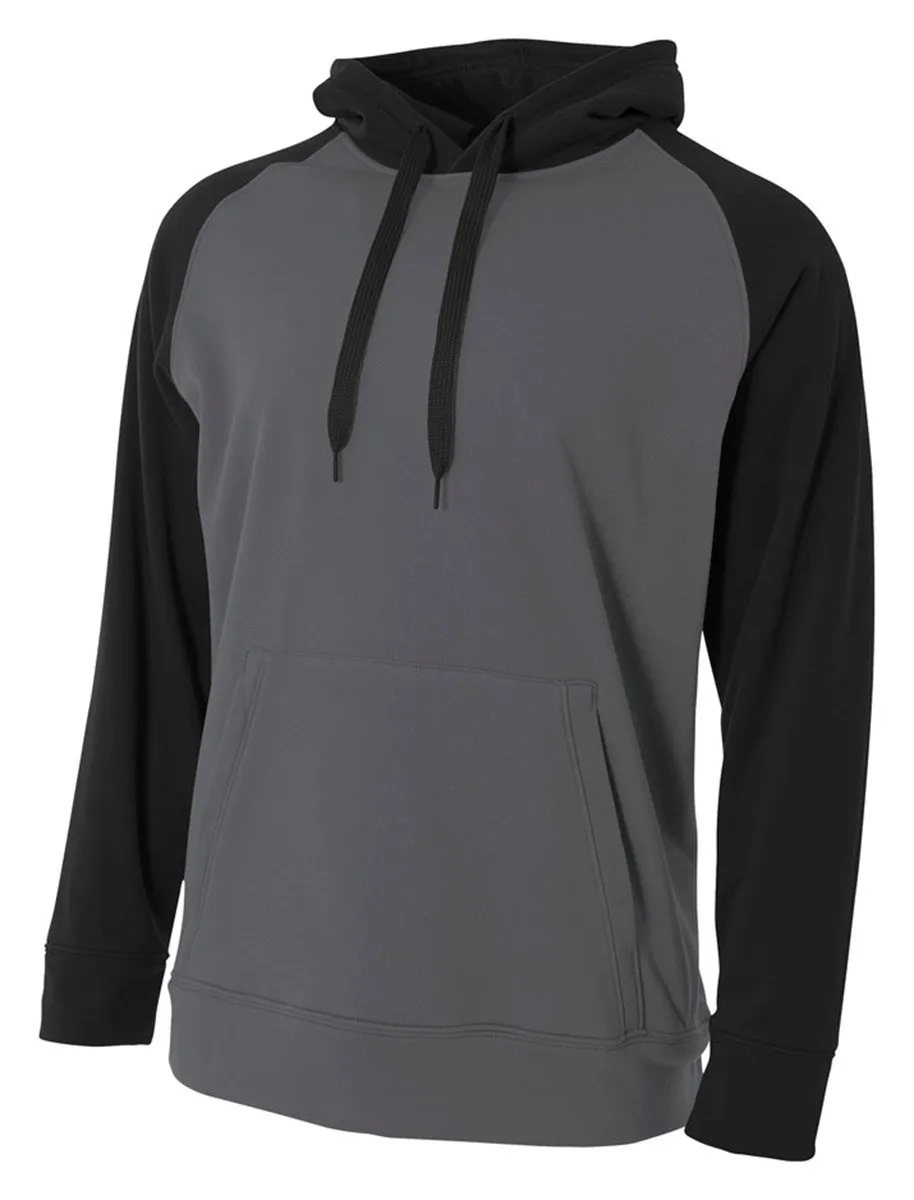 A4 Men's Color Block Tech Fleece Hoodie